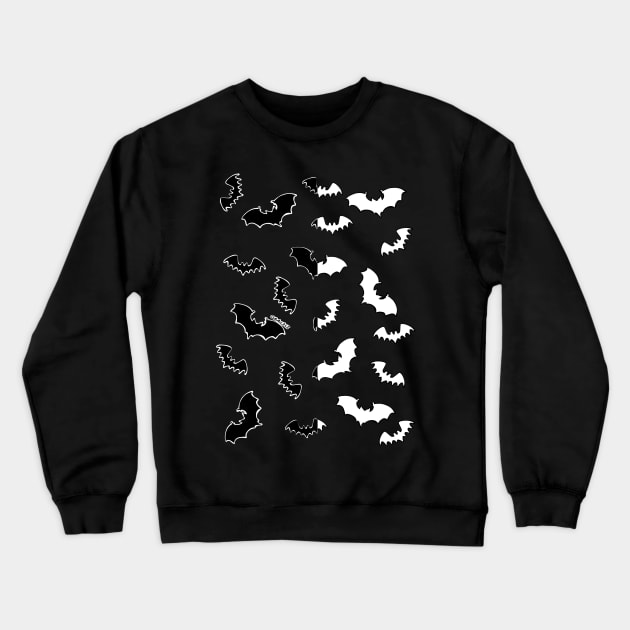 Split-Color Bats Crewneck Sweatshirt by Jan Grackle